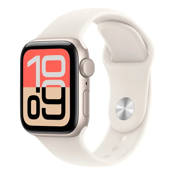 img of Apple Watch SE 3 GPS • Caixa estelar de alumínio – 44 mm • Pulseira esportiva estelar – P/M - Distribuidor Autorizado