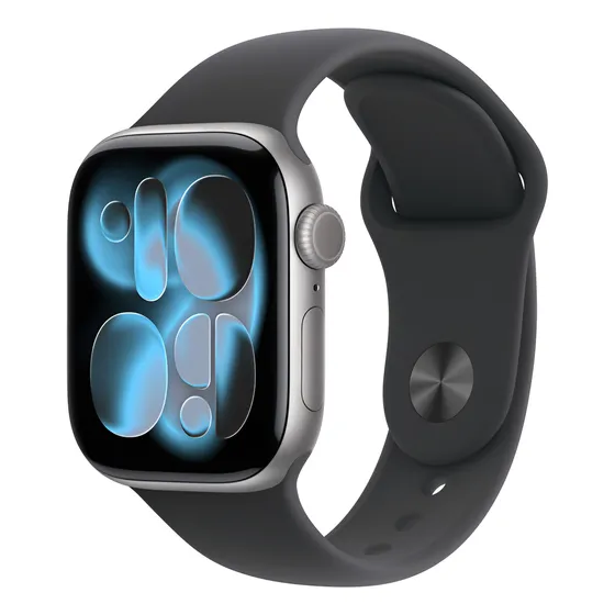 img of Apple Watch Series 11 GPS + Cellular - Caixa cinza-espacial de alumínio – 42 mm - Pulseira esportiva preta – P/M - Distribuidor Autorizado