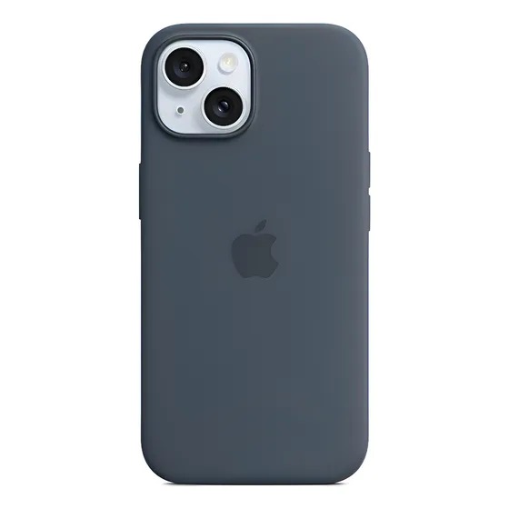 Imagem do produto Capa Com Magsafe Para Iphone 15, Apple, Silicone Azul Azul-tempestade