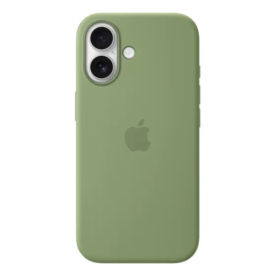 Imagem do produto Capa de silicone com MagSafe para iPhone 17 – Musgo-claro - Distribuidor Autorizado
