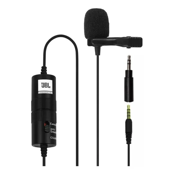 Imagem do produto Microfone De Lapela Jbl Cslm20b Celular Câmera Dslr Tablet Cor Preto