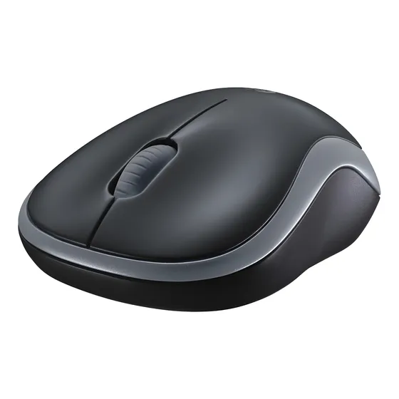 Imagem do produto Mouse Logitech M185 Sem Fio Rc/nano Preto Preto Com Detalhes Em Cinza