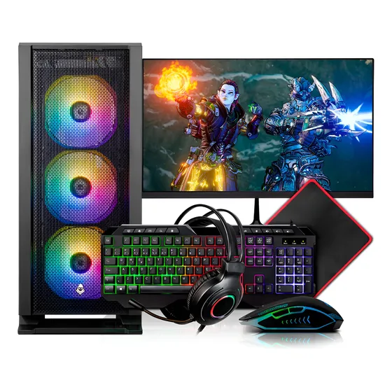 Imagem do produto Pc Gamer Completo Mancer, Amd Ryzen 5, 16gb Ddr4, Ssd 480gb 16 Gb