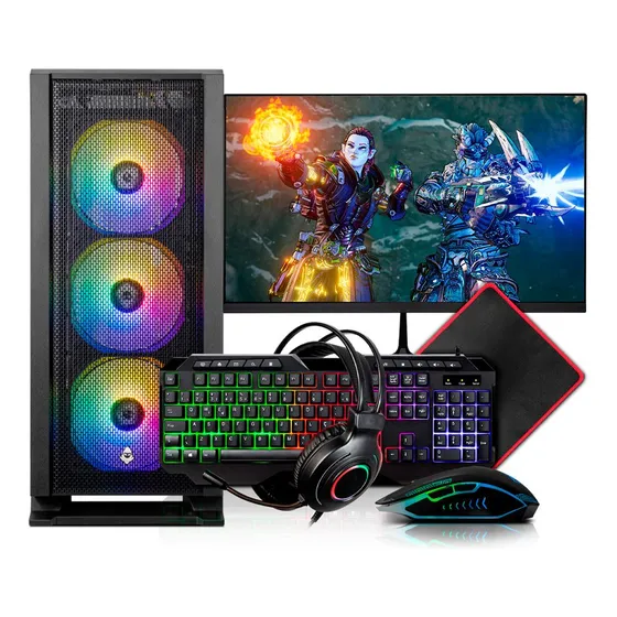 Imagem do produto Pc Gamer Completo Mancer Com Intel I5 Rx 580 16gb Ssd 480gb 16 Gb