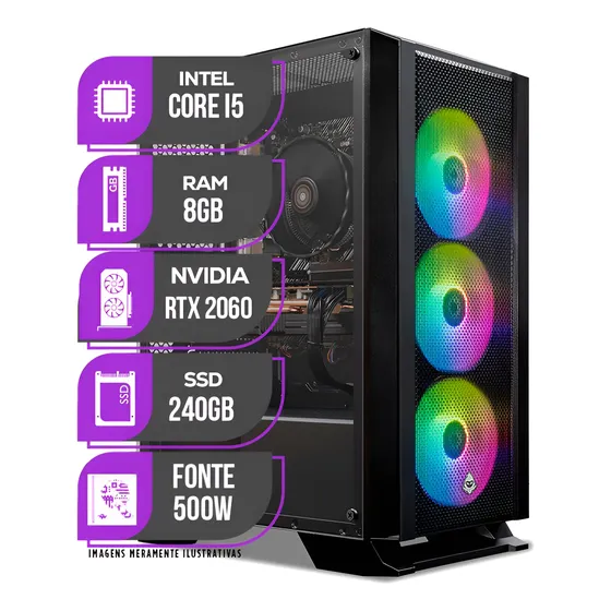img of Pc Gamer Mancer, Intel I5, Rtx 2060, 8gb Ddr4, Ssd 240gb 8 Gb