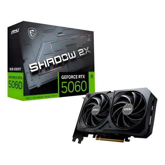 Imagem do produto Placa De Vídeo Msi Rtx 5060 8gb Gddr7 128 Bits Shadow 2x Oc