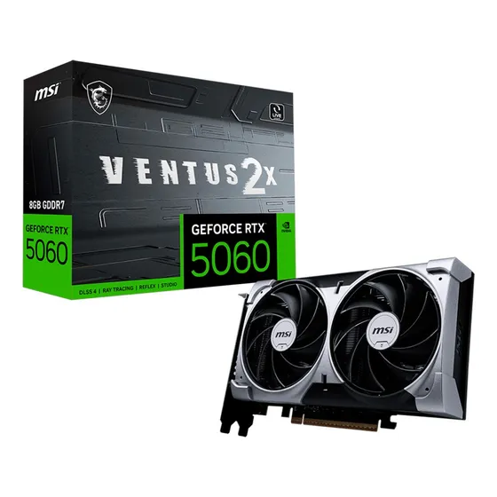 Imagem do produto Placa De Vídeo Msi Rtx 5060 8gb Gddr7 128 Bits Ventus 2x Oc