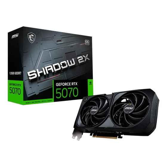 Imagem do produto Placa De Vídeo Msi Rtx 5070 12gb Gddr7 192 Bits Shadow 2x Oc