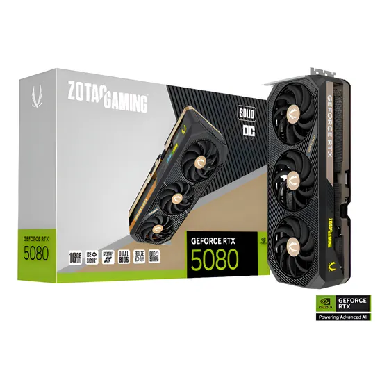 Imagem do produto Placa De Video Zotac Geforce Rtx 5080 Solid Oc 16gb Gddr7
