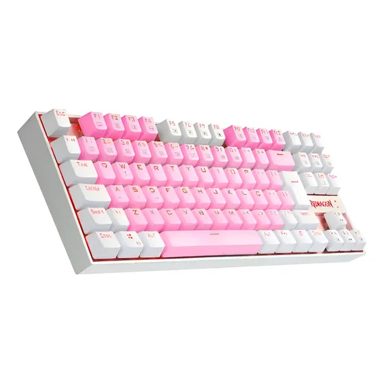 Imagem do produto Teclado Kumara Single Color Rosa Branco Switch Brown K552pw Cor de teclado Rosa e Branco